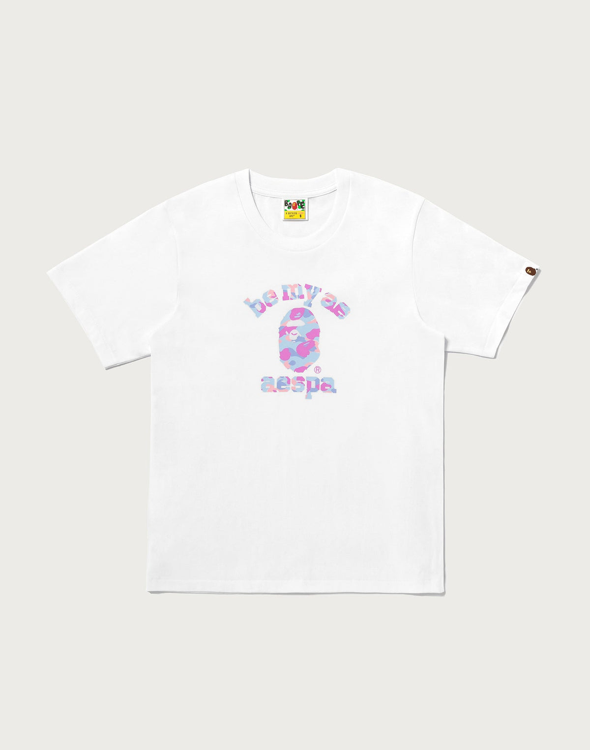 BAPE X AESPA COLLEGE RELAXED FIT TEE MENS