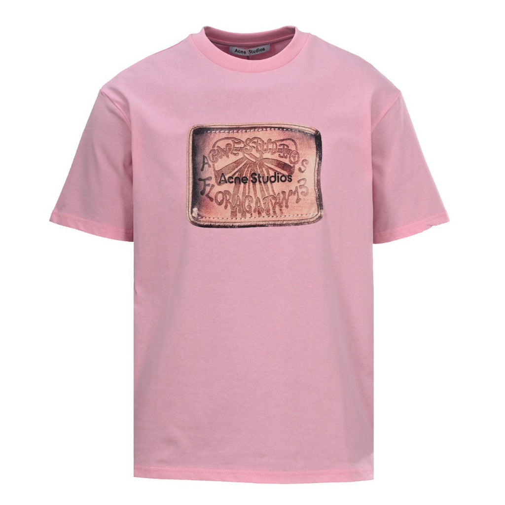 Acne Studios Western‑Patch‑Graphic Oversized Crew‑Neck T‑Shirt
