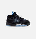 Air Jordan 5 Retro Black Carolina – Infant/Toddler Lifestyle Shoe in Black/University Blue/White