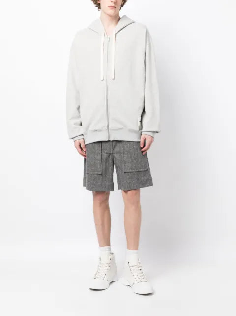 Jil Sander logo-patch cotton cardigan