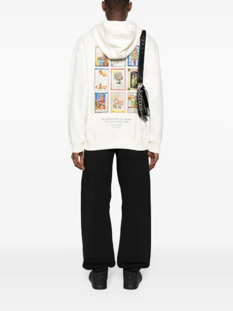 Marine Serre calendars-print organic cotton hoodie