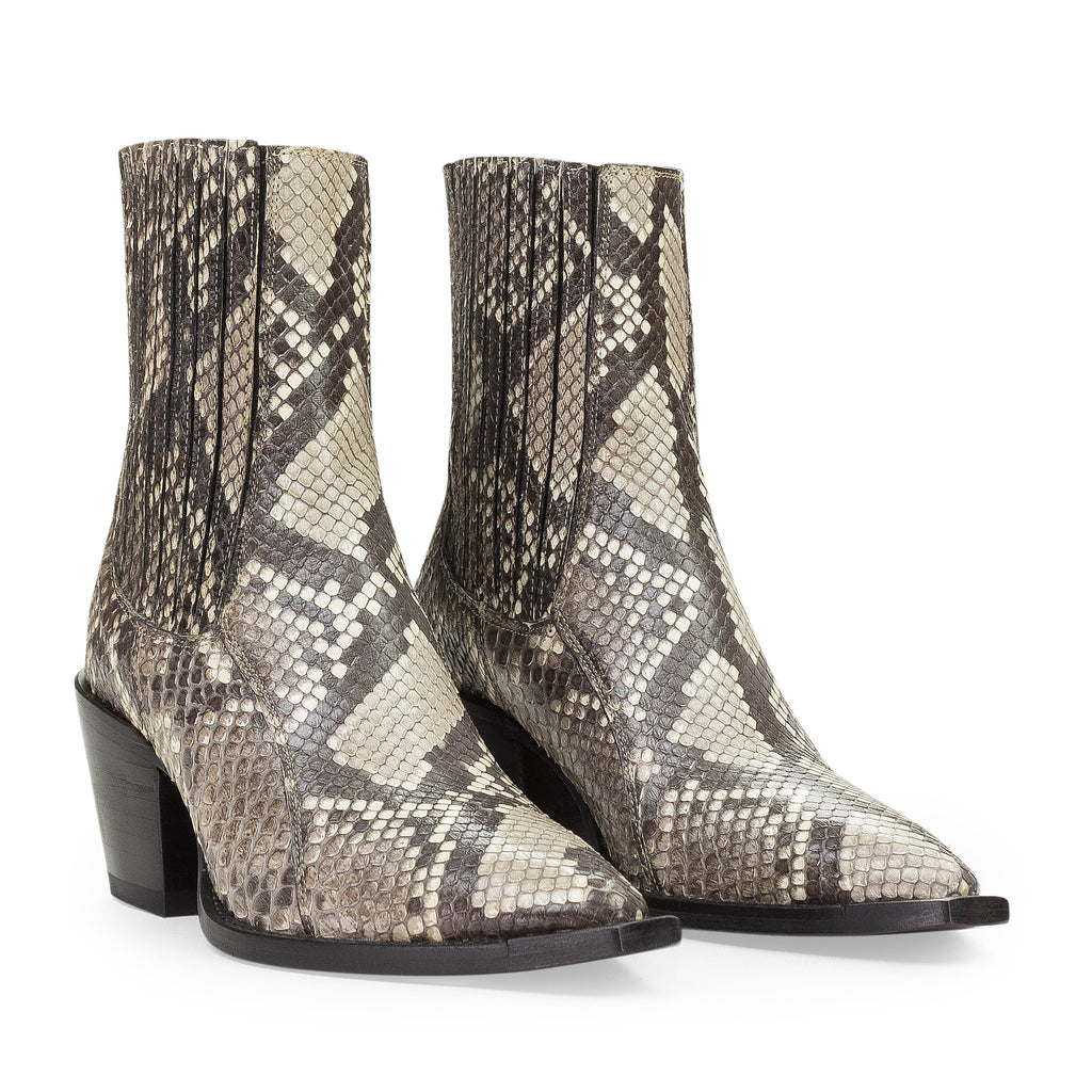 BROWN MARIA NUDE ANKLE BOOTS