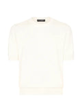 Dolce & Gabbana silk jacquard round-neck sweater with DG logo
