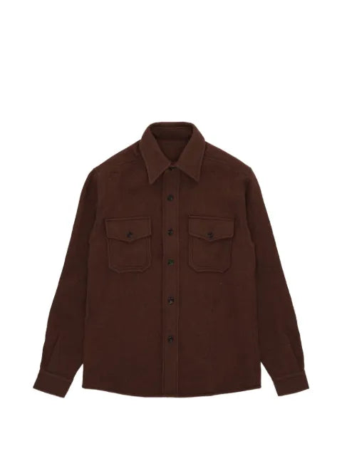 Fortela Kenny brushed chest-pocket overshirt