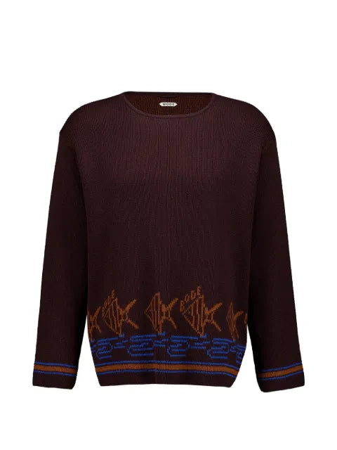 BODE school fish cotton knitwear