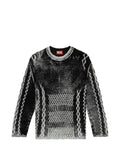 Diesel Oval D cable-knit sweater