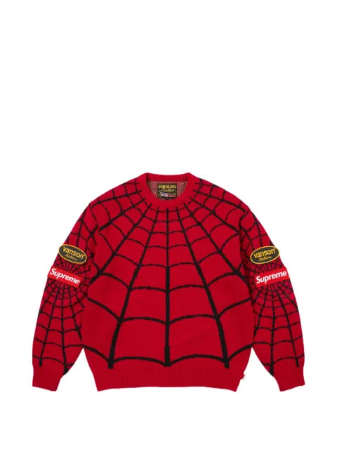 Supreme x Vanson Leathers x Marvel Spider-Man-print sweater