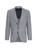 Brunello Cucinelli cashmere and silk houndstooth flannel deconstructed Cavallo blazer