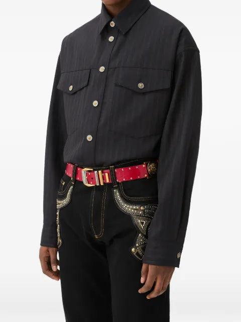 Versace jacquard wool blouson