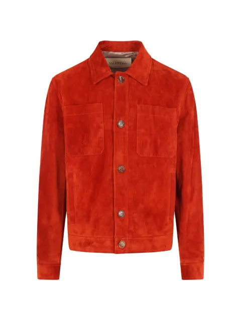 Valentino Garavani button-fastening suede jacket
