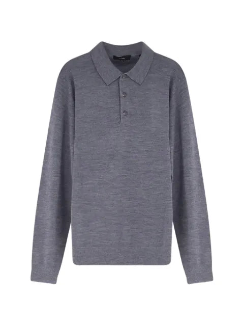 Vince polo-collar merino sweater