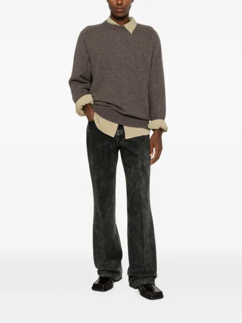 Spina crew-neck ribbed-trim sweater