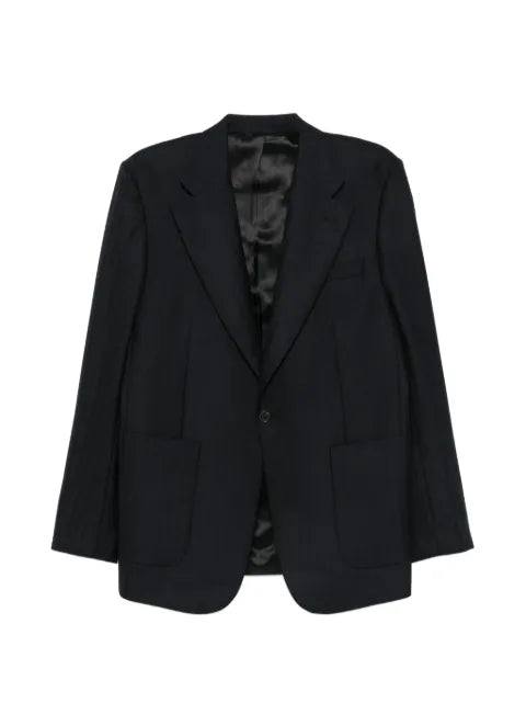 Spina herringbone-pattern single-breasted jacket