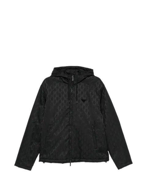 Emporio Armani logo-monogram hooded jacket