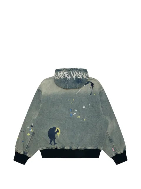 AAPE BY *A BATHING APE® hooded denim jacket