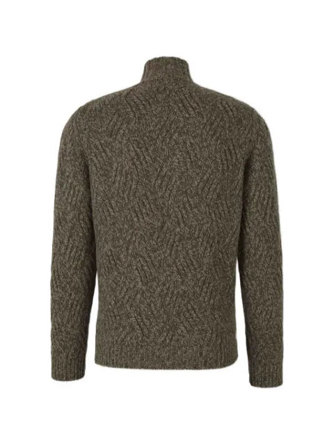 Fedeli quarter-zip cable-knit sweater