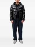 HUGO glossy-finish hooded puffer jacket