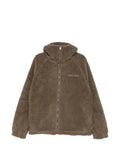 Daily Paper Dias sherpa-texture zip-up hooded jacket