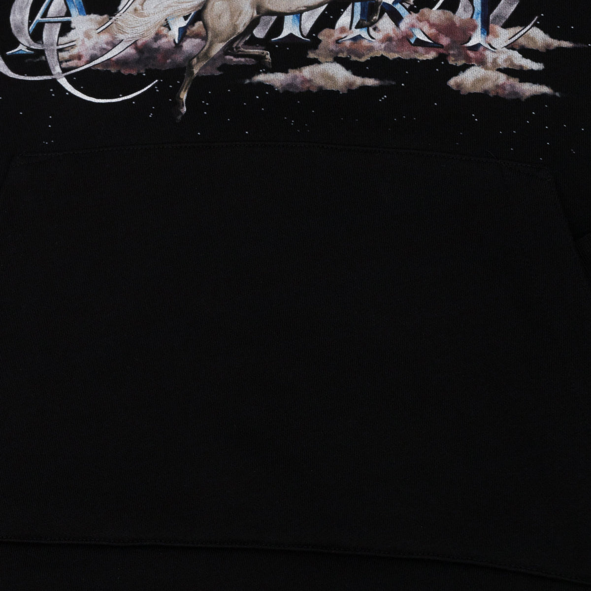 Black Pegasus Script Hoodie