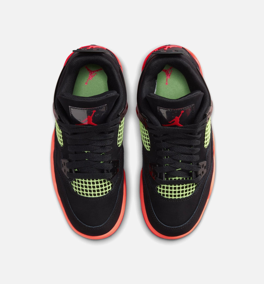 Air Jordan 4 Retro Black Infrared 23 | Grade School Lifestyle Shoe | Black/Infrared 23/Bright Mango