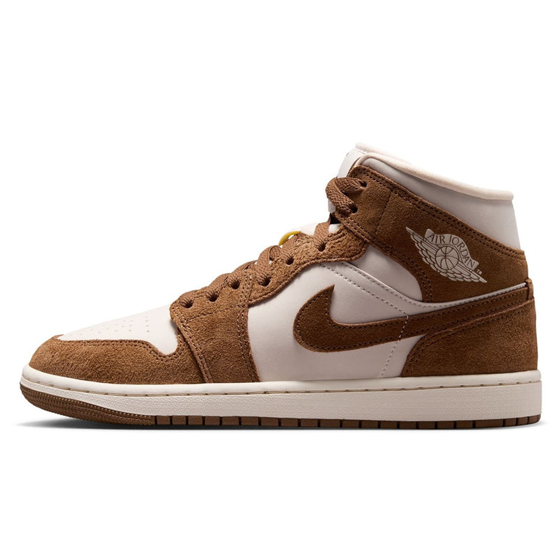Women's Jordan 1 Mid LT British Tan/Chalk (BQ6472 203)