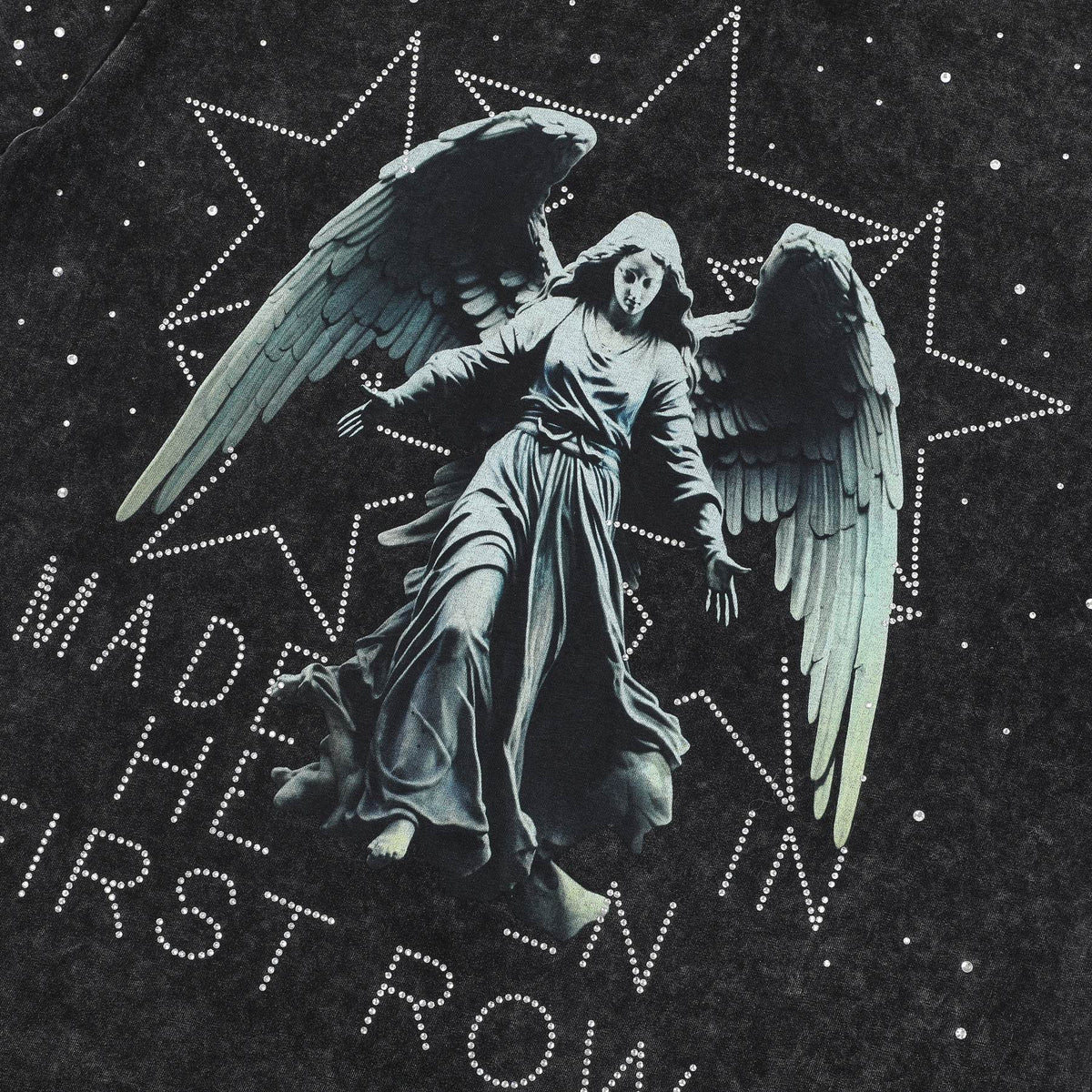 FIRST ROW Made in Heaven Angel Graphic Cropped T-Shirt
