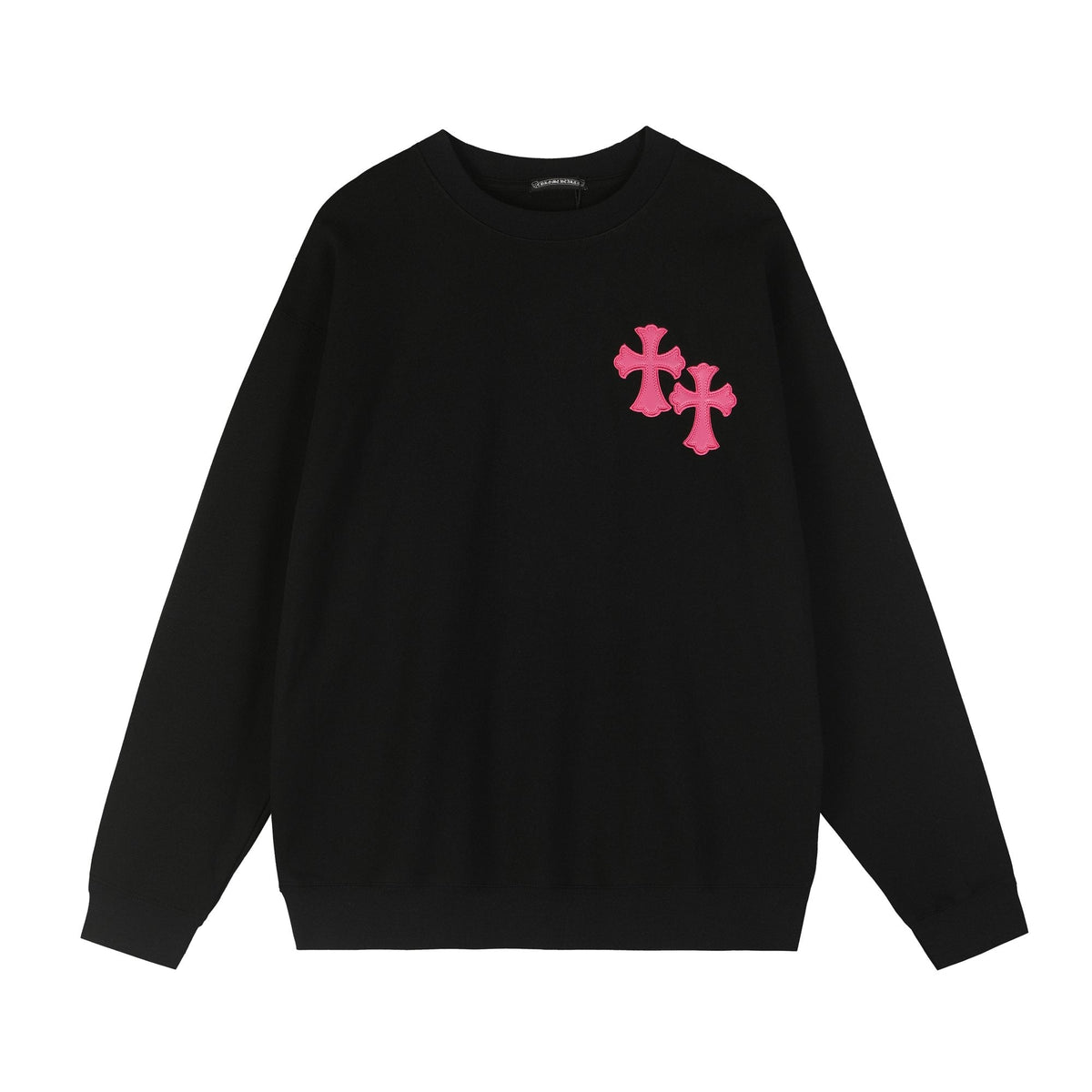 Chrome Hearts Contrast Leather Label Graphic Sweatshirt