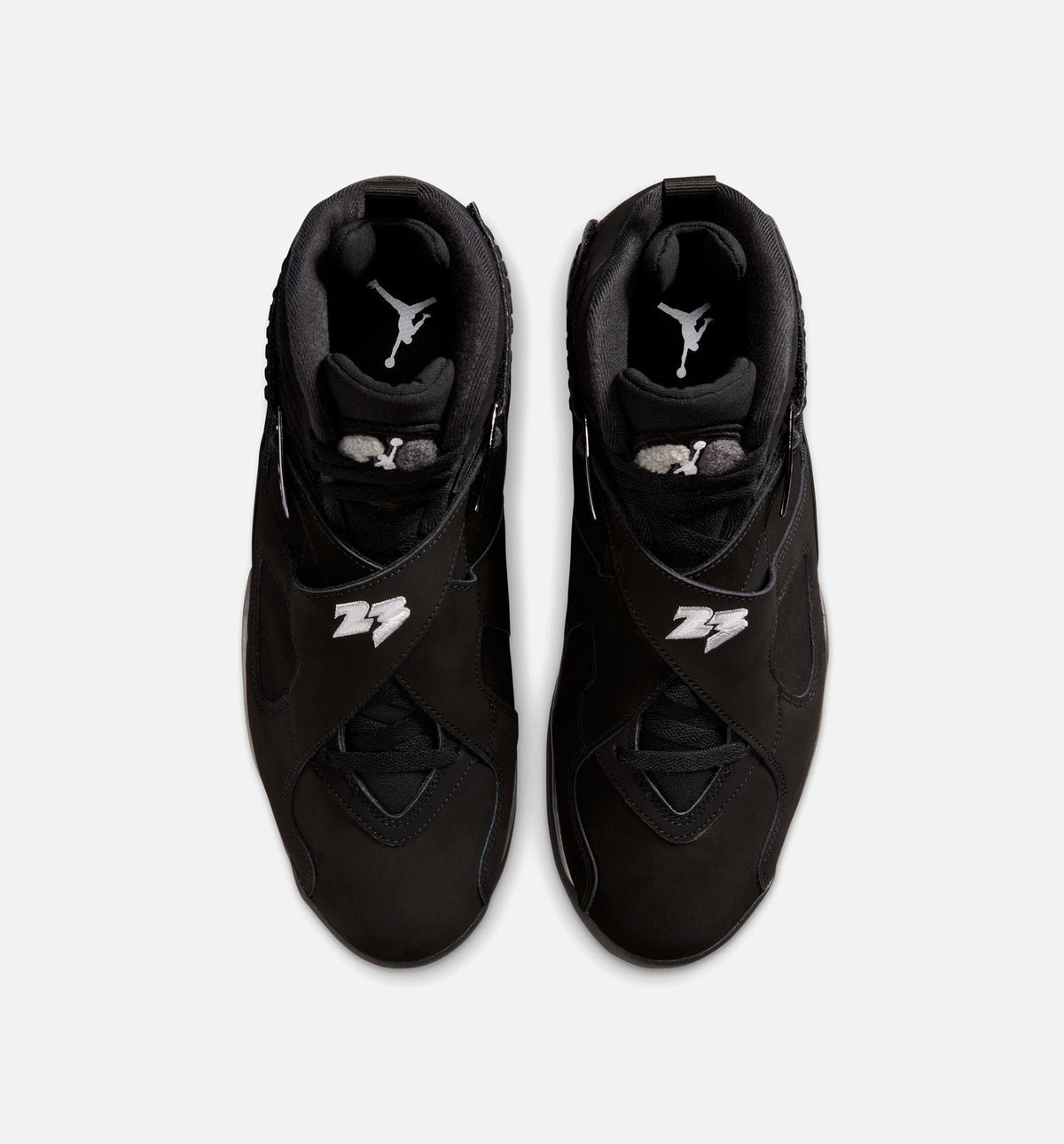 Air Jordan 8 Retro Chrome Black and Light Graphite – Men's Lifestyle Shoe in Black/White/Light Graphite