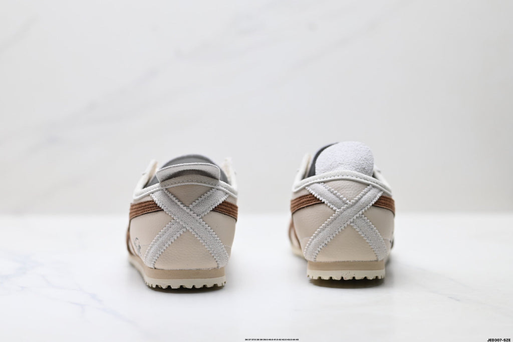 Onitsuka Tiger Retro Low Top Cream Brown Unisex Shoes Style 11