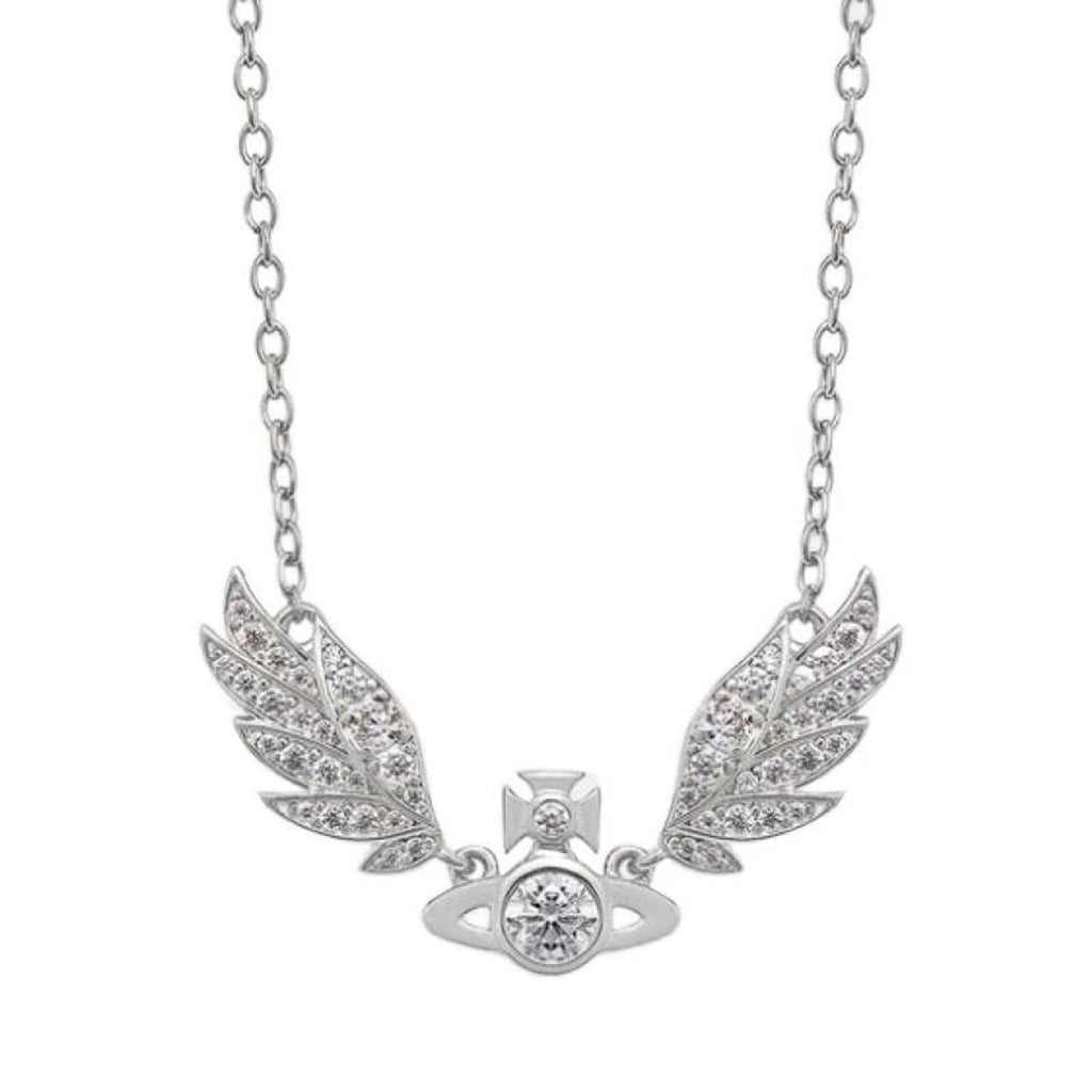 Vivienne Westwood Style Angel Wing Orb Necklace