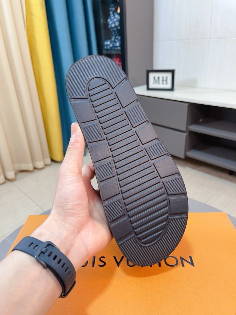 Louis Vuitton Men's Graphic Strap Slide Sandals