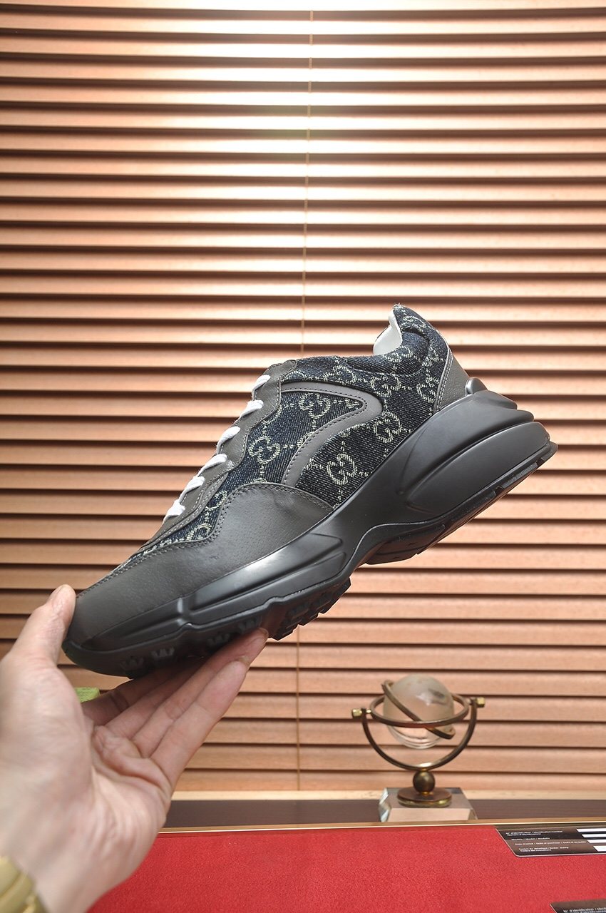 Gucci Black GG Pattern Sneakers