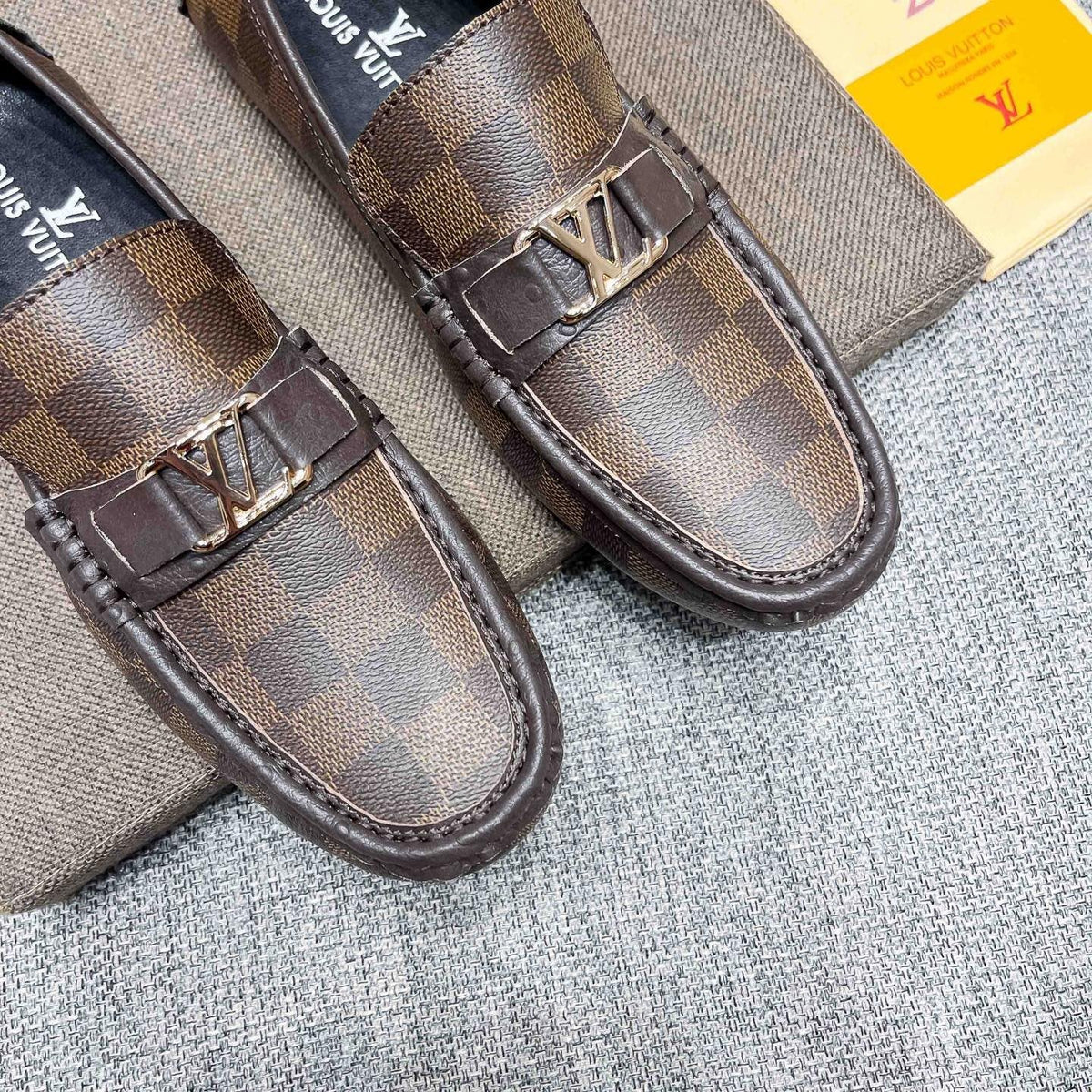 Louis Vuitton Men's Brown Checkered Loafers