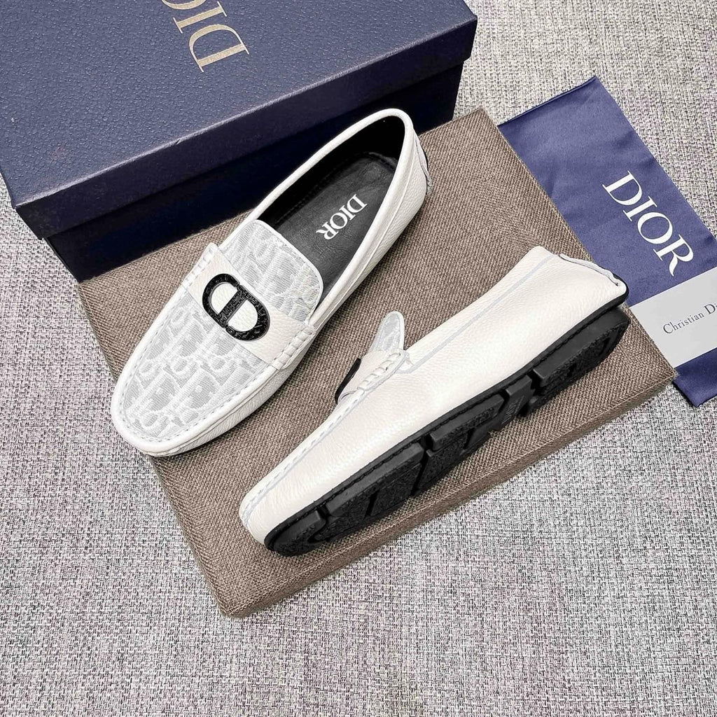 Dior Men's Patterned Vamp Loafers