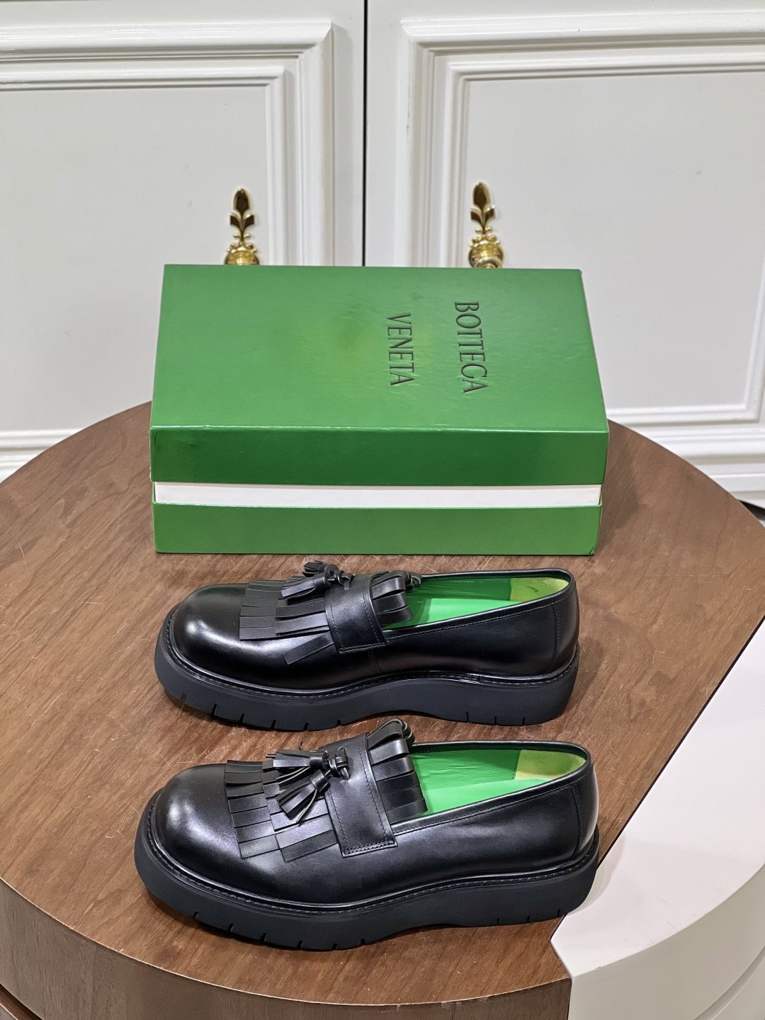 Bottega Veneta Men’s Tassel Lug Sole Loafers