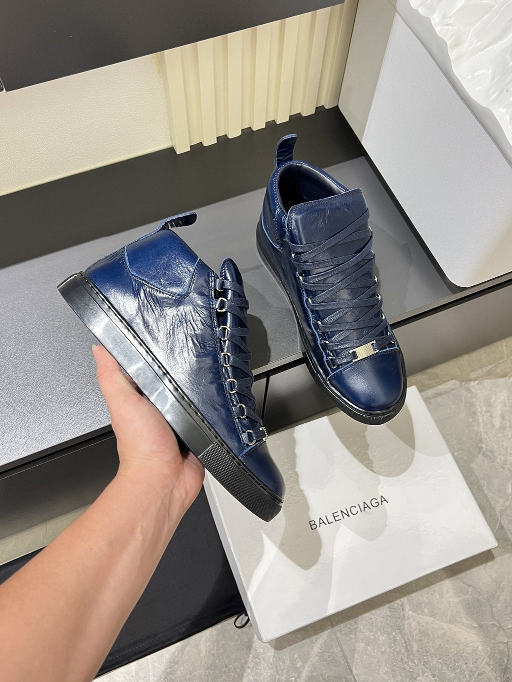 Balenciaga Lace-Up High-Top Sneakers