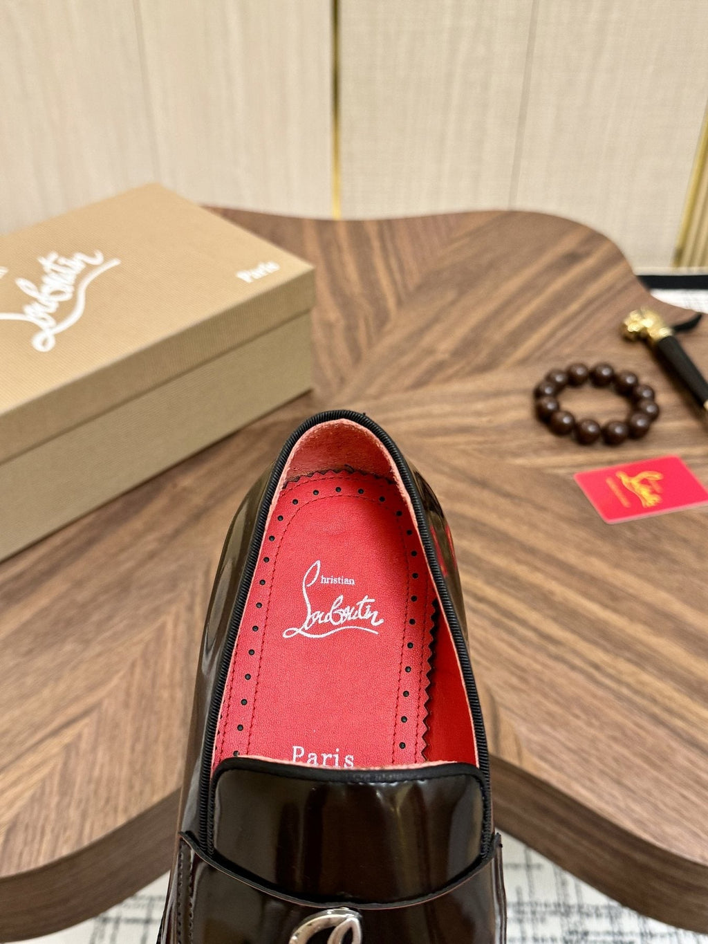 Christian Louboutin Black Hardware Loafers
