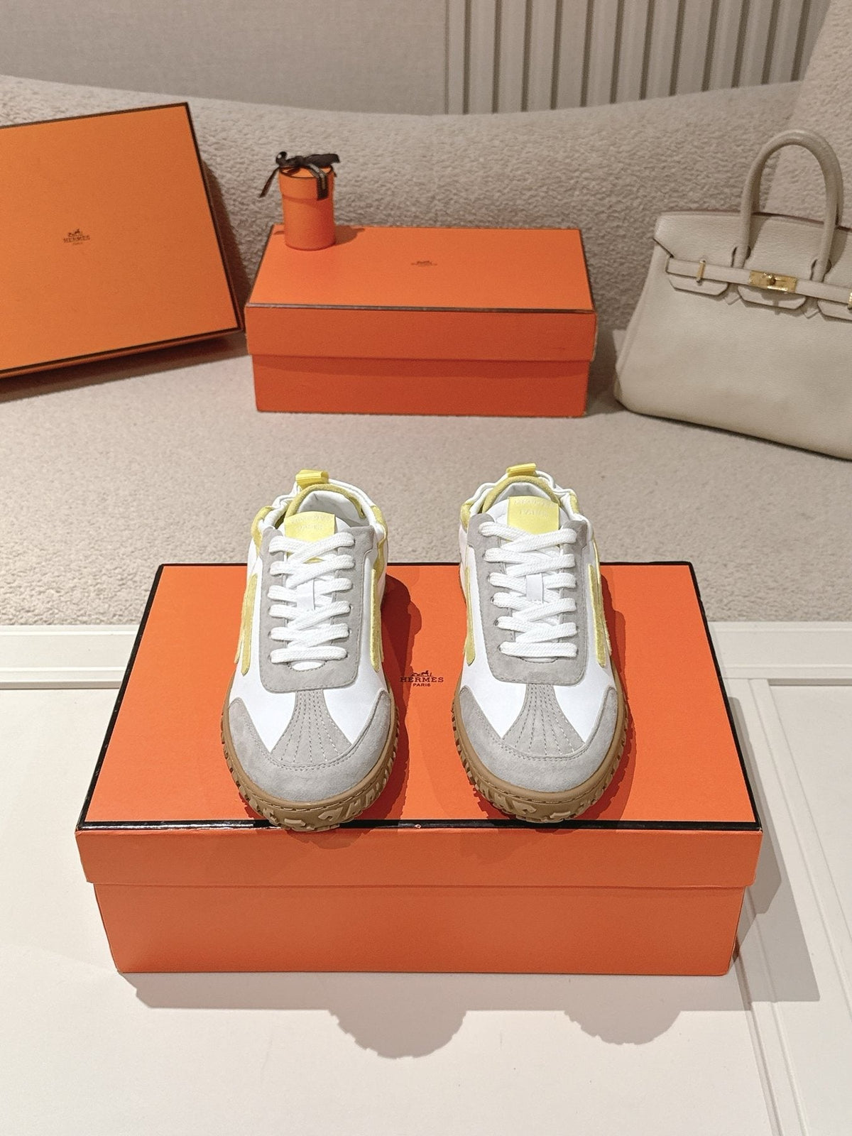 Hermès Brown H-Detail Sneakers
