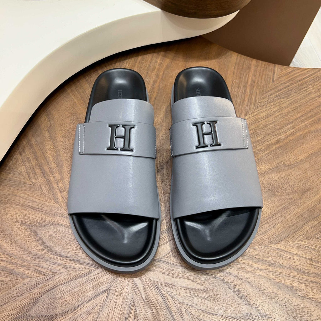 Hermès Men's H-Embellished Slide Sandals