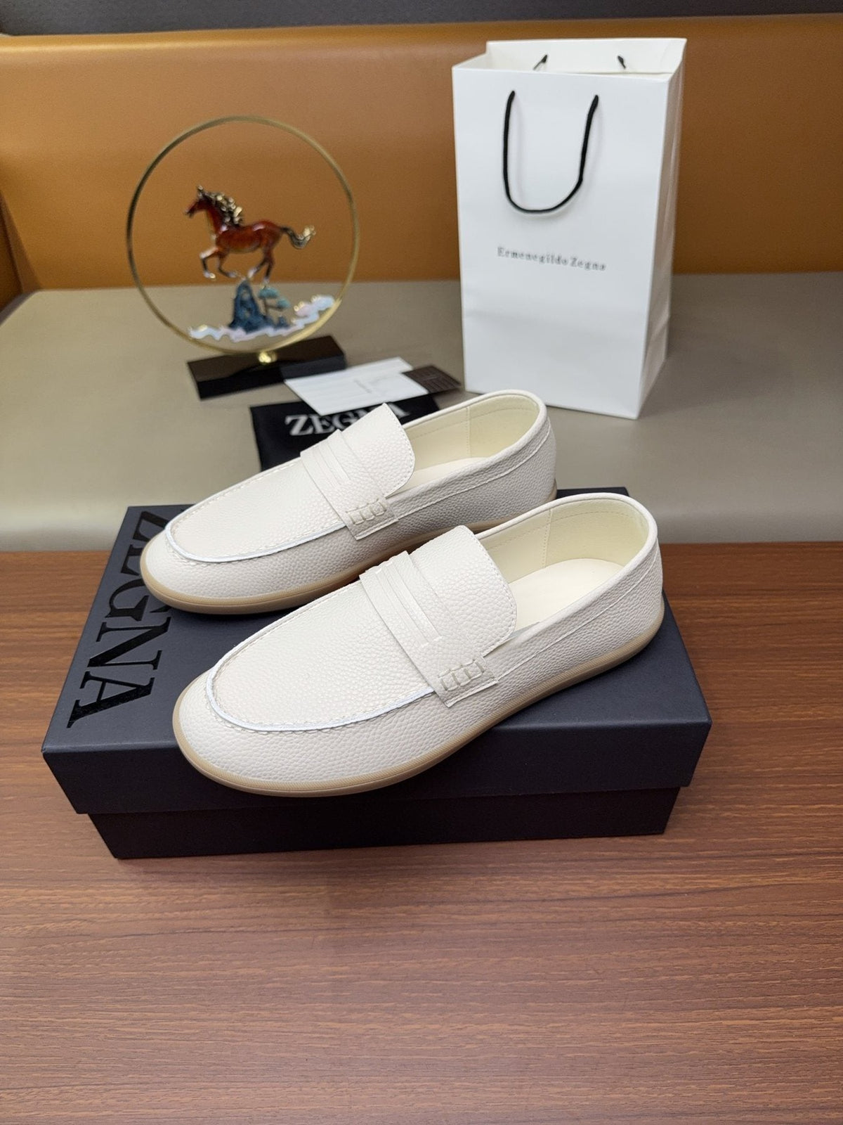 Zegna Men's Textured Slip-On Loafers