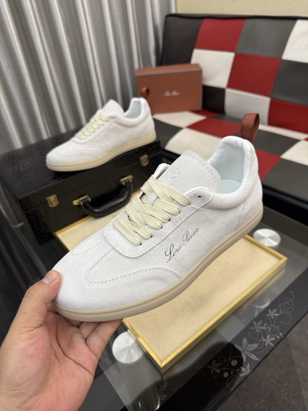 Loro Piana Low-Top Lace-Up Sneakers