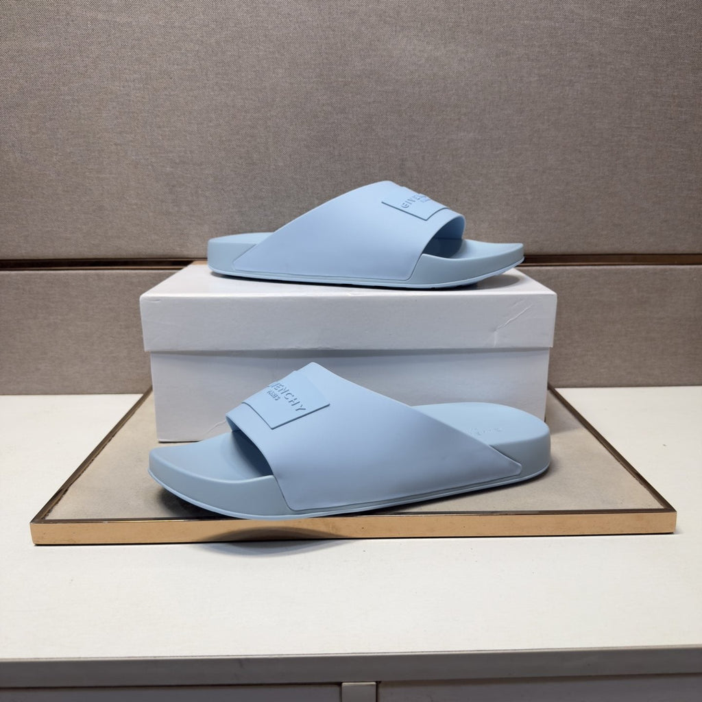 Givenchy Men's Logo Strap Slide Sandals - Contoured Footbed