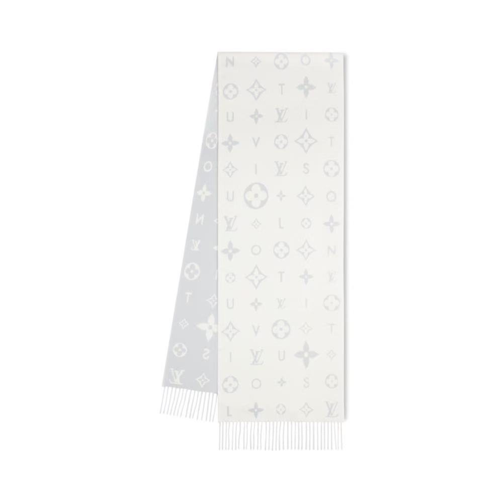 Louis Vuitton Reversible Monogram Fringed Scarf