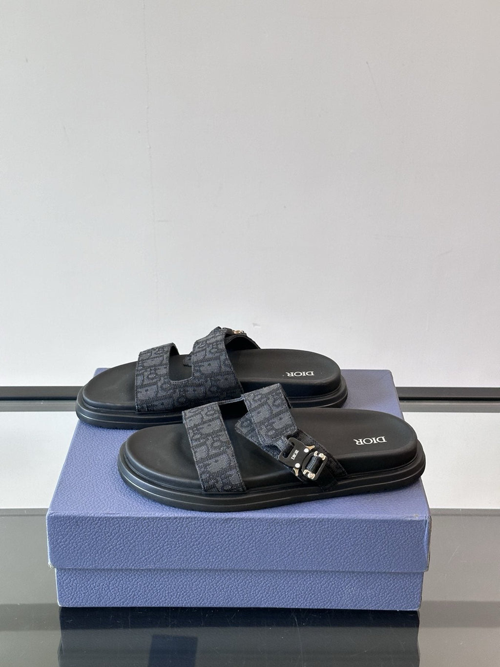Dior Men's Two-Strap Slide Sandals