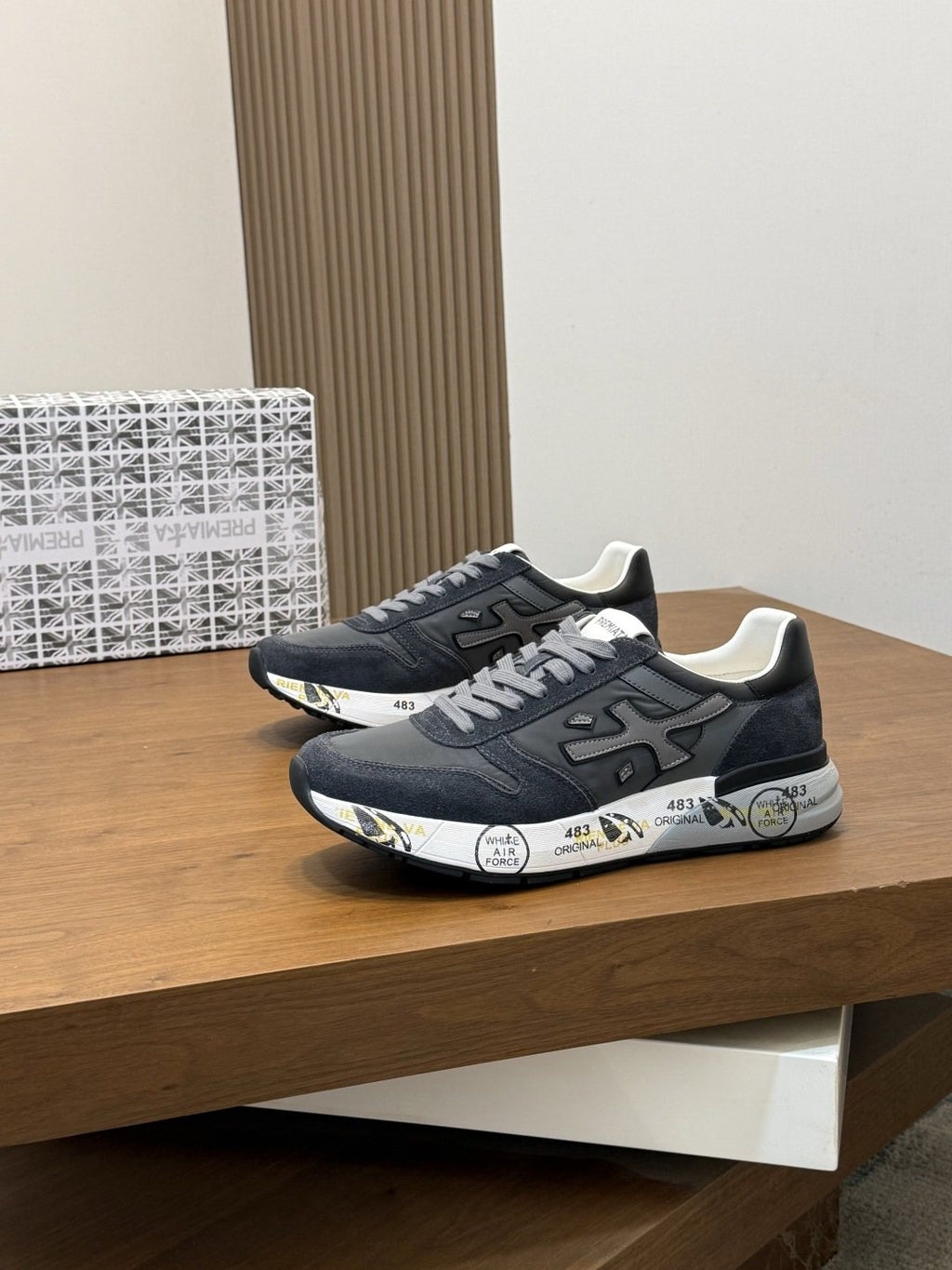 Premiata Men's Paneled Lace-Up Sneakers